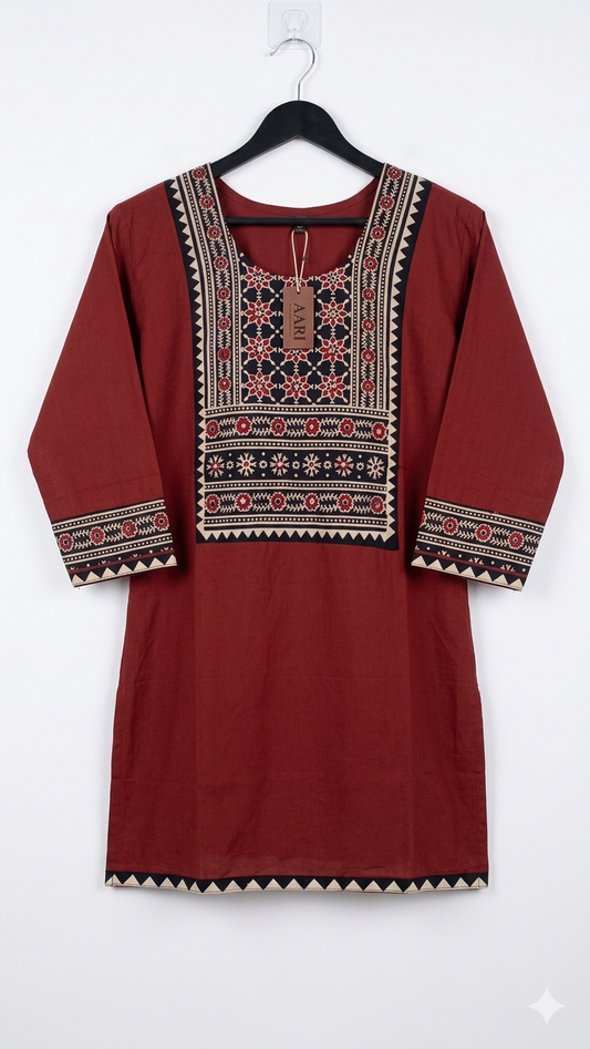Red short Kurti