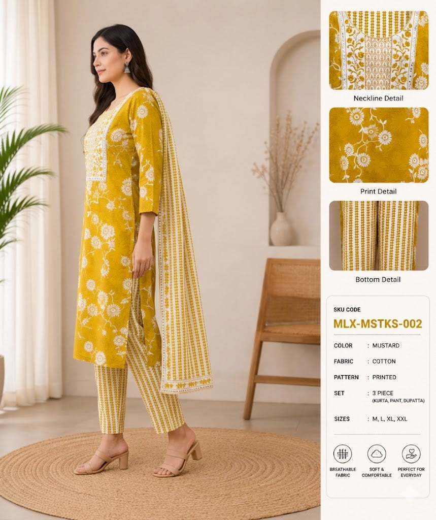 Mithiluxe Sunflora Ethnic Set