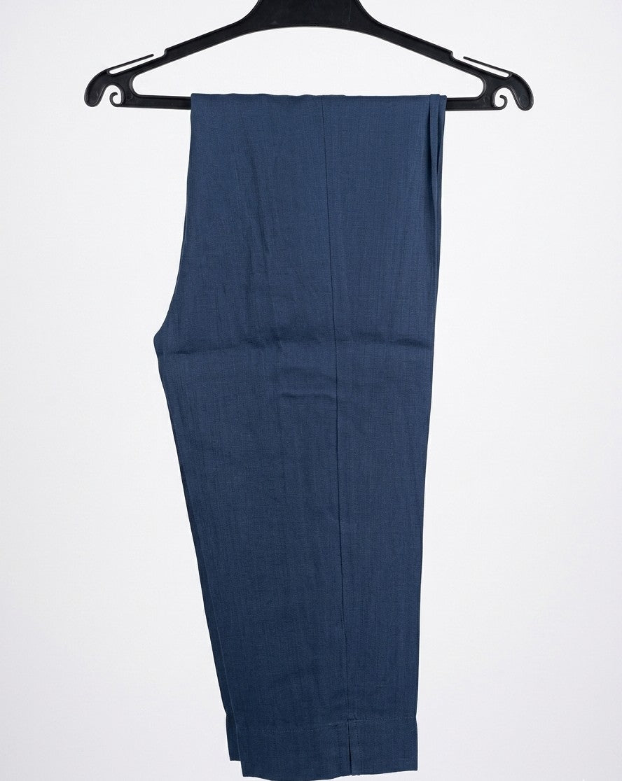 Elegant Navy Blue Embroidered Cotton Kurta Set with Dupatta