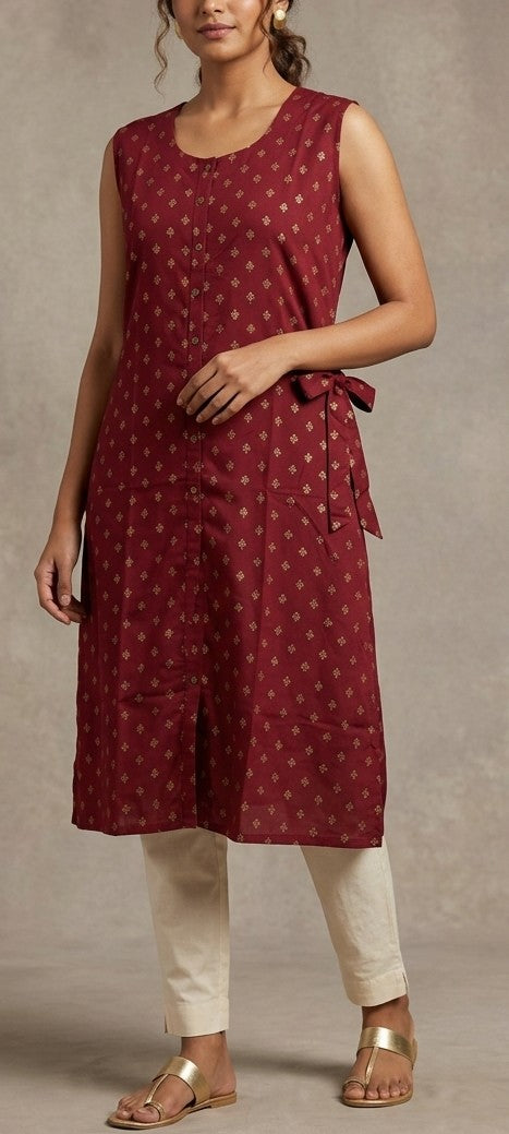 Floral Print Cotton Kurti